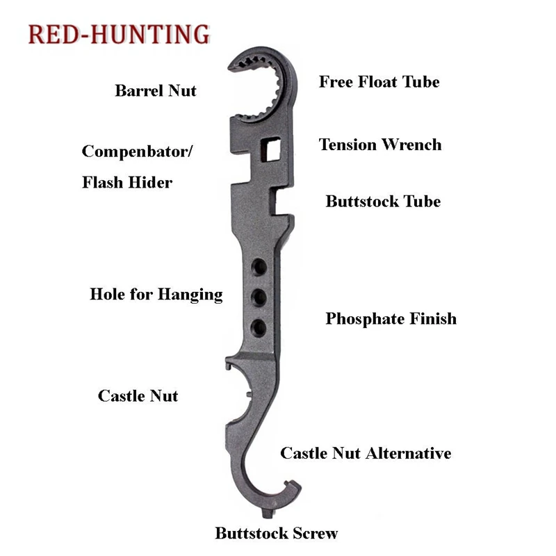 Комбинированный гаечный ключ AR15, гаечный ключ для замка, гаечный ключ, гаечный ключ, трубчатый инструмент, набор инструментов для защиты рук, аксессуары для охотничьего пистолета