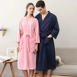 Мода пара любителей для женщин Регулируемый женщин/для мужчин ночное кимоно Женский Весенняя Пижама ванной халаты пикантные