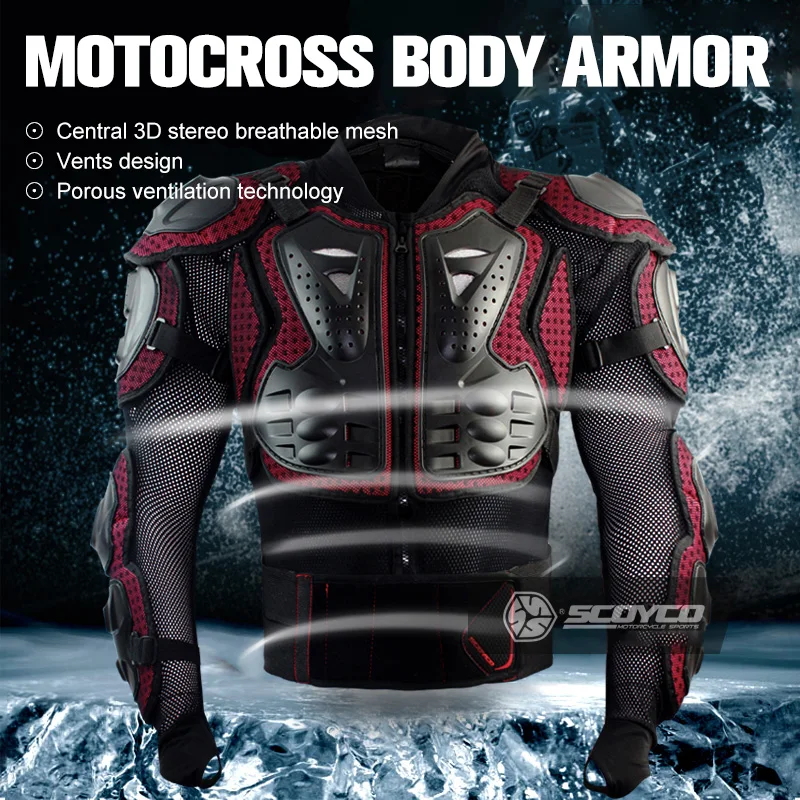 Scoyco Motorcycle Armor Jacket Motocross Racing Riding Offroad