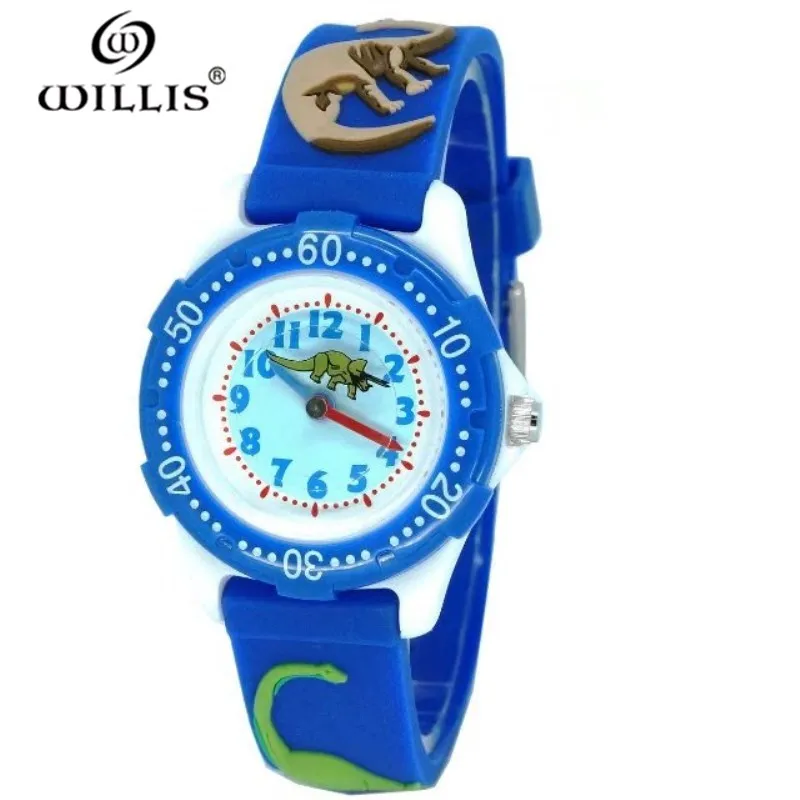 

WILLIS Children Watches Cute Kids Watches Sports Cartoon Watch For Girls Boys Dinosaur Rubber Bracelets Quartz clock Wristwatch