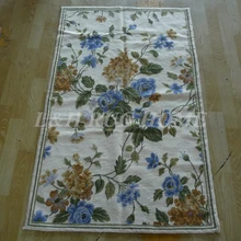 10 K 3'x5' ручной работы вязанное крючком шерстяное изделие коврик ручной работы