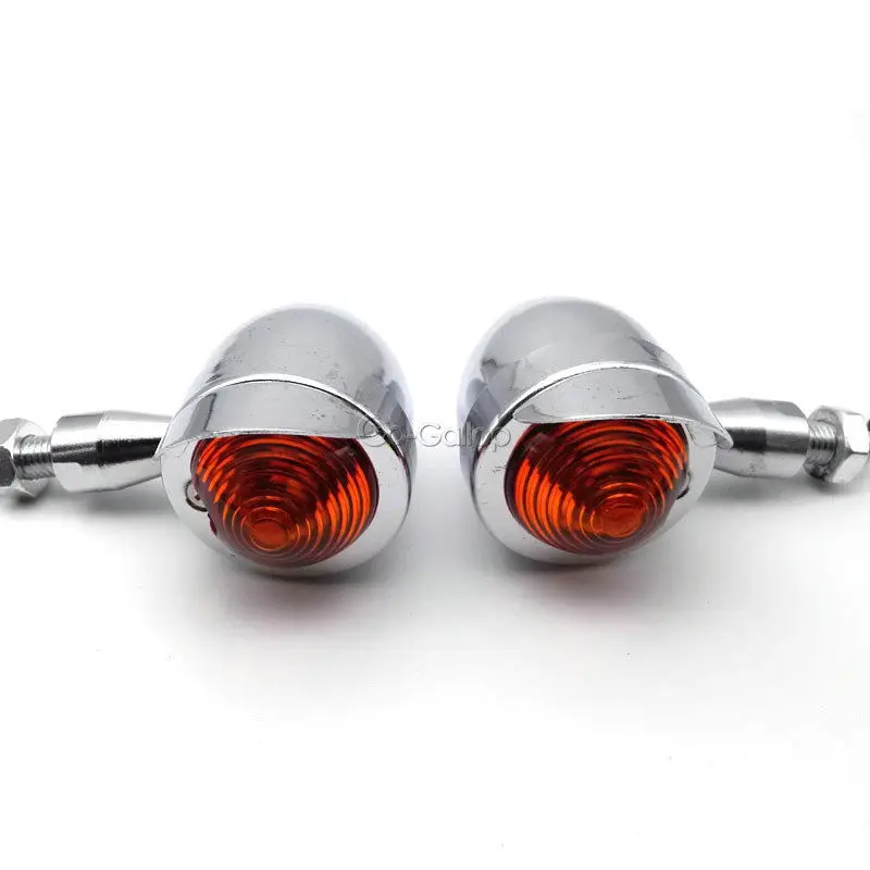 2X Мотоцикл Chrome поворотники для Honda Shadow Spirit Aero VT750 VT1100 VTX 1300/Yamaha V-Star XVS 650 1100 пользовательских Silverado