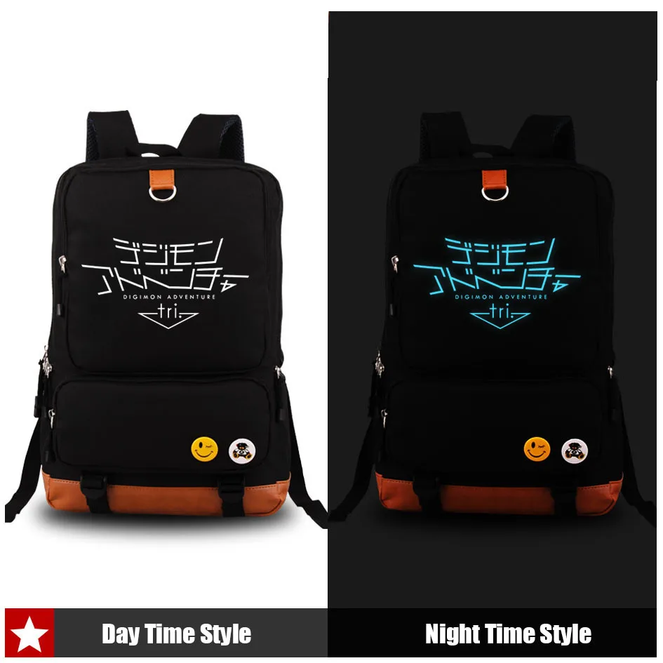 

Digimon Adventure 2016 New Arrival Canvas Unisex Luminous Shoulders Bag Traveling Backpacks Students School Laptop Bags