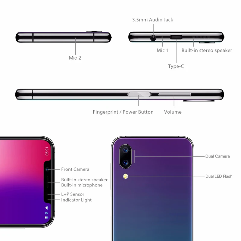 Umidigi ONE 5.9" 4GB 32 ROM Mobile phone Octa Core Android 8.1 12MP+5MP wireless charging Cell phone NFC 4g unlocked smartphone Umidigi ONE 5.9" 4GB 32 ROM Mobile phone Octa Core Android 8.1 12MP+5MP wireless charging Cell phone NFC 4g unlocked smartphone