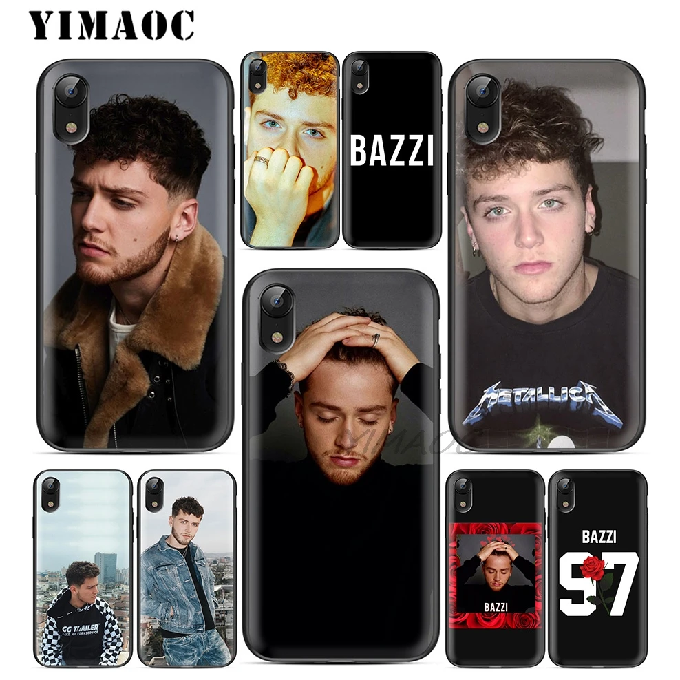 

YIMAOC Bazzi Beautiful Soft TPU Black Silicone Case for iPhone X or 10 8 7 6 6S Plus 5 5S SE Xr Xs Max