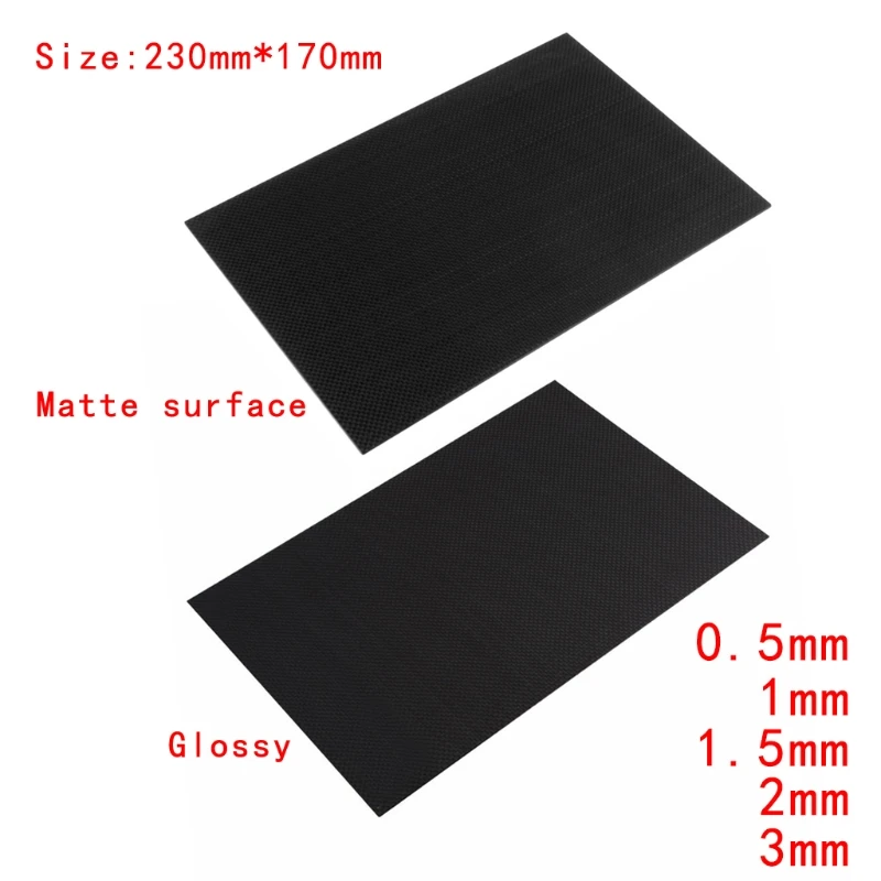 

3k Carbon Plate Panel 0.5 1 1.5 2 3 Full Carbon Fiber Plate Panel Sheet Plain Twill Weave Glossy Matt Surface #20/12