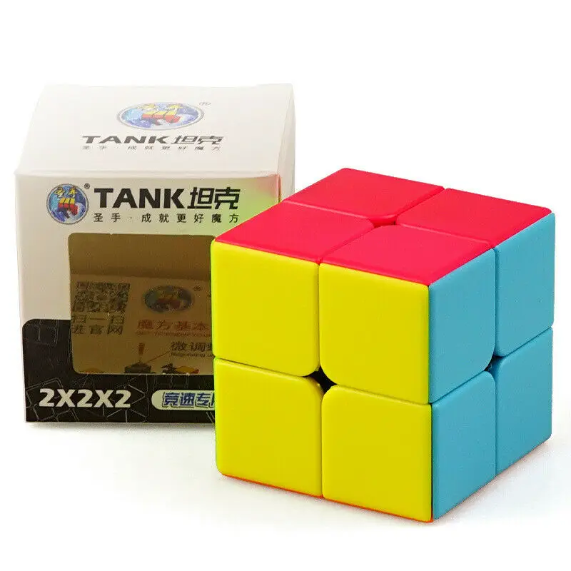 Shengshou TANK 2x2x2 Волшебные кубики без наклеек оригинальный скоростной танцевальный