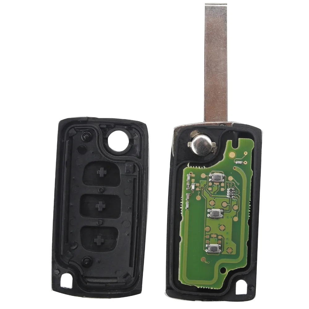 US $60.25 jingyuqin 10ps for Peugeot for Citroen C3 C5 HU83 Blade CE0536 Flip Remote Key 3B with Trunk ASK 434mhz Remote Circuit Board