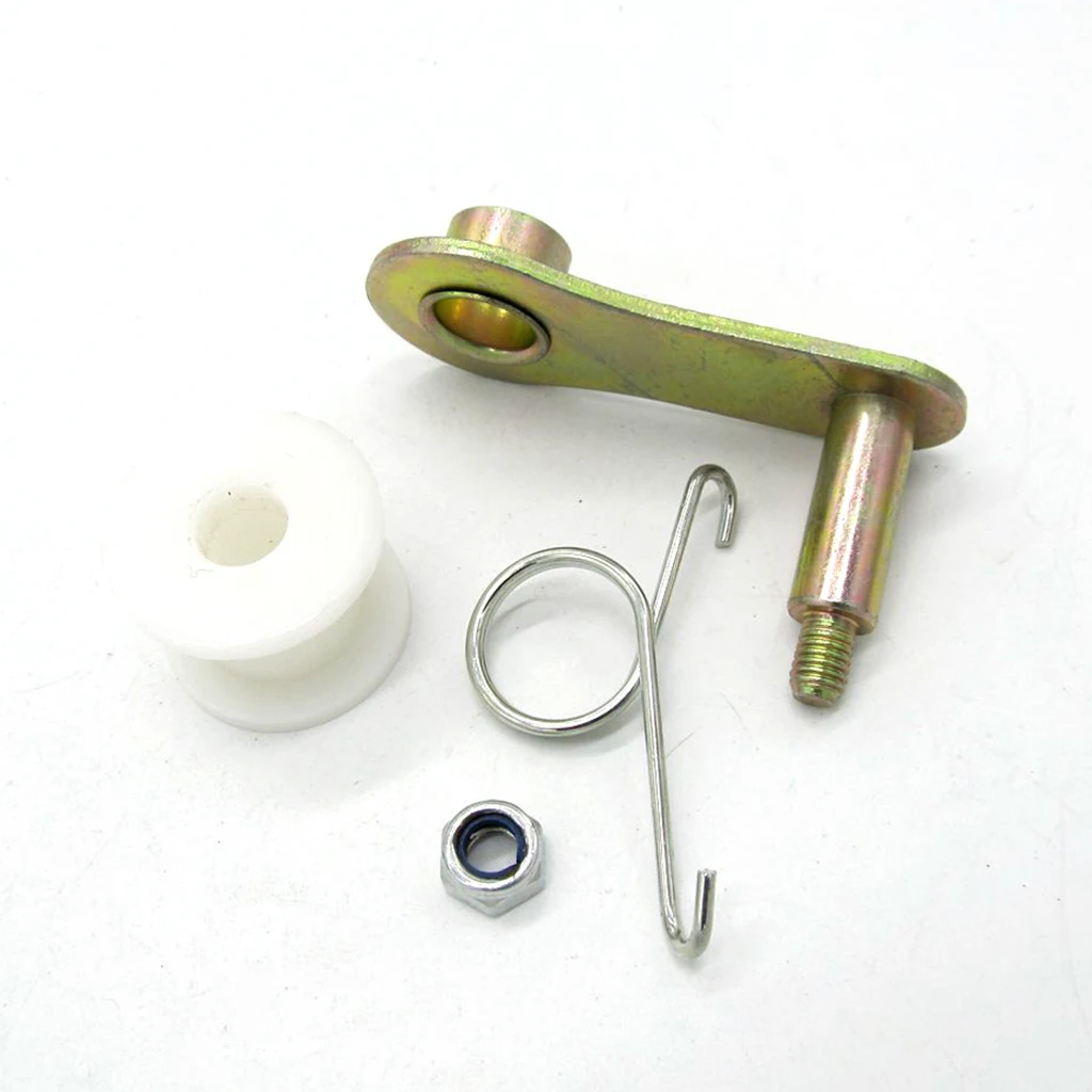 Motorcycle Spring Roller Wheel Adjuster Chain Tensioner Guide Slider for 110cc 125cc 140cc Pit Dirt Bike Chain Tensioner Roller