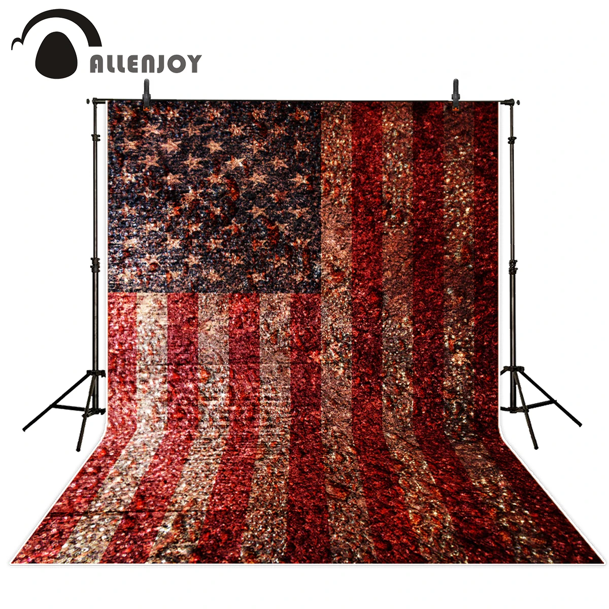 

Allenjoy backdrops Photography Stars and Stripes US Independence Day spray map tile original design backdrop custom vinyl fabric