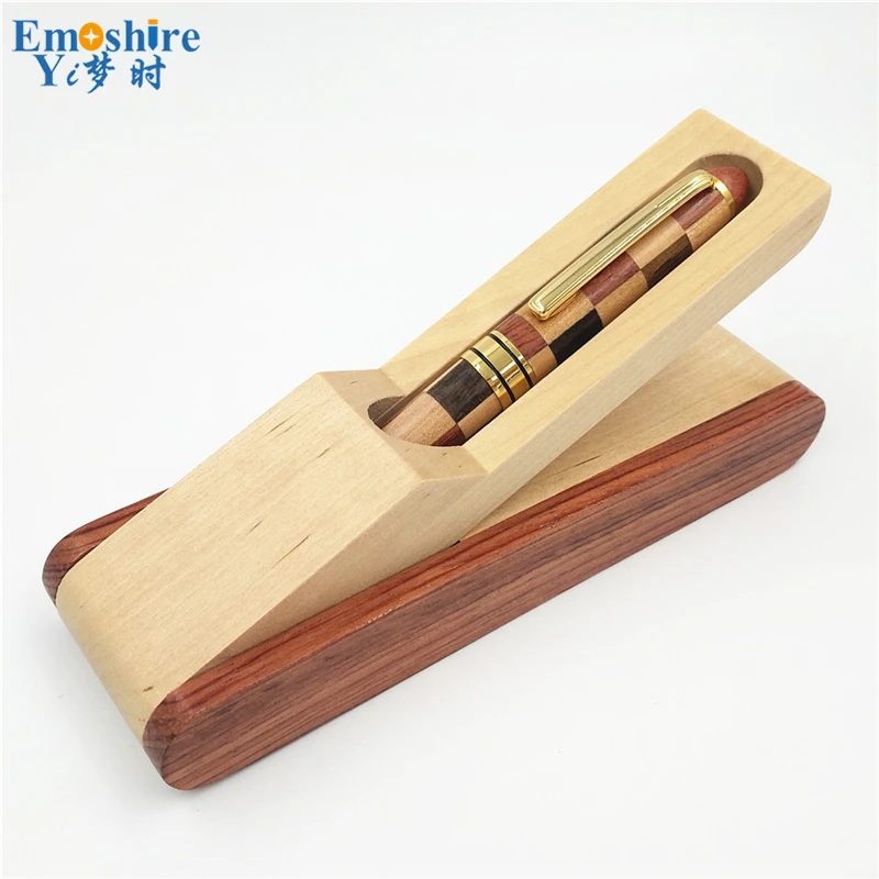 Emoshire Mosaic Color Wooden Cufflinks Fountain Pen Set Vintage Pens (2)