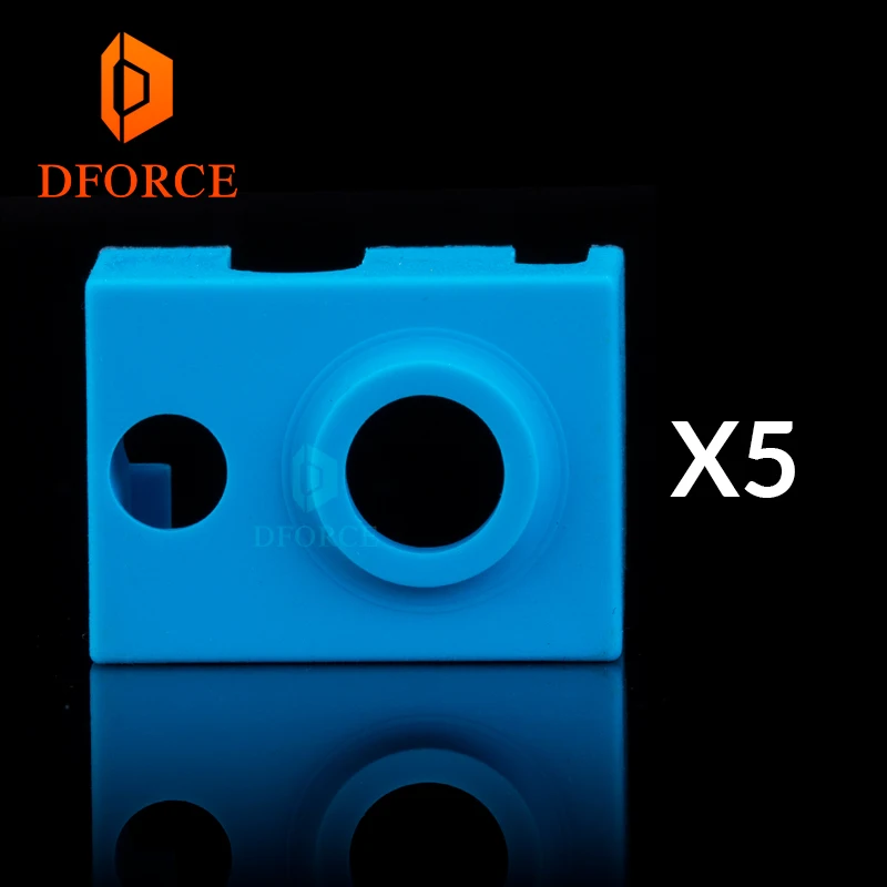 

DFORCE 5PCS high quality cartridge heater bock silicone socks V6 socks for PT100 heated block for v6 PT100 hotend nozzle