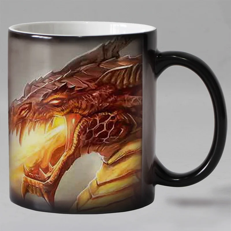 

The mother of dragon Heat Sensitive Coffee mugs Ceramic Color changing Magic tea cups mug suprise gift