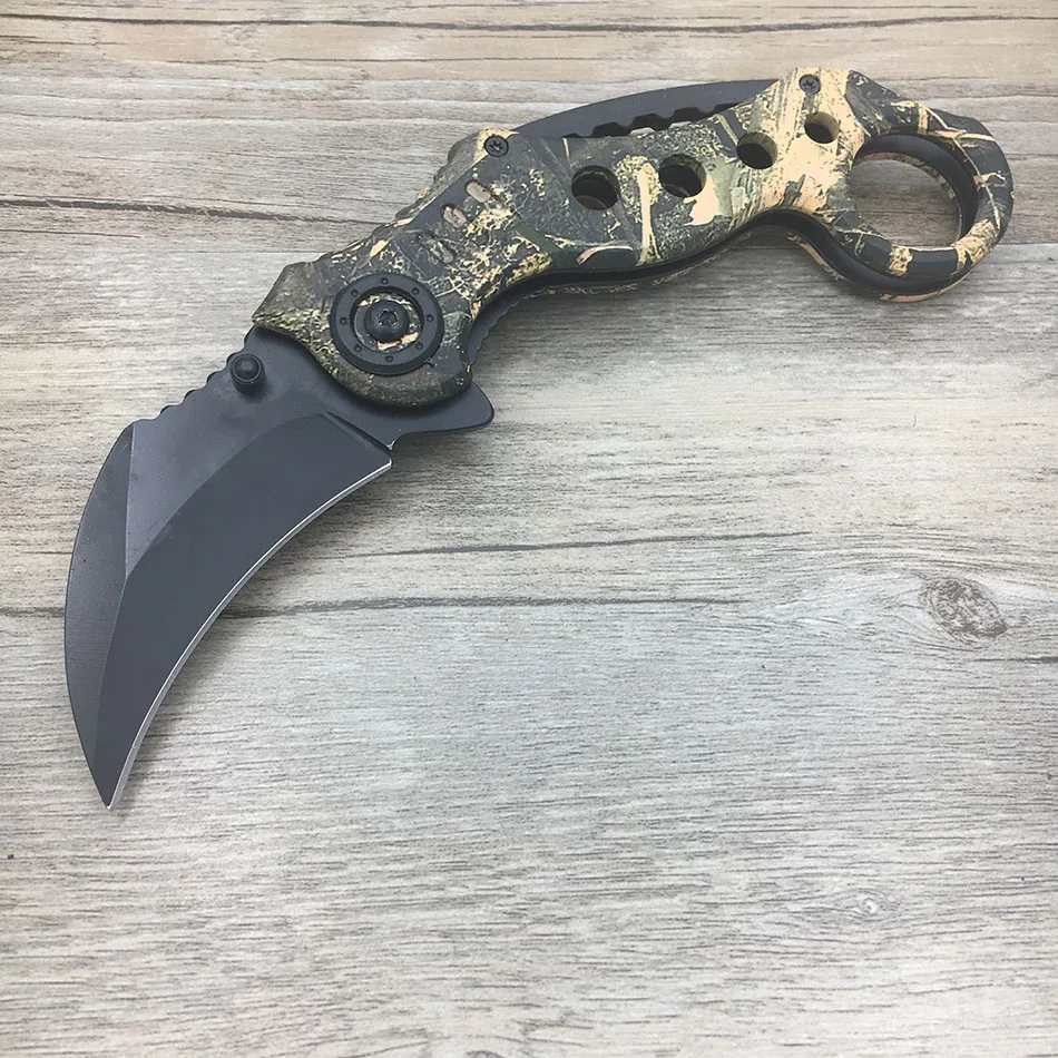 Походный нож Karambit, охотничьи ножи, походный инструмент, тактический нож для выживания, нож из нержавеющей стали, коготь скорпиона, 5 цветов