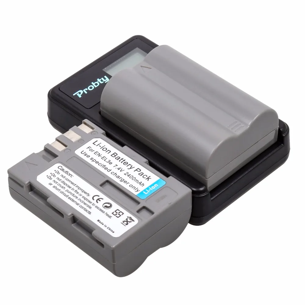 4 шт. Probty EN EL3e ENEL3e батарея + USB LCD зарядное устройство для Nikon D30 D50 D70 D70S D90 D80 D100 D200 D300