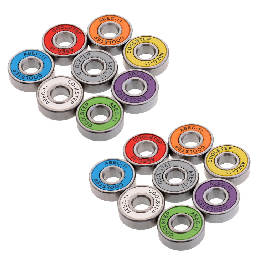 16Pcs ABEC 11 LONGBOARD SKATEBOARD BEARINGS Roller Skate Bearing