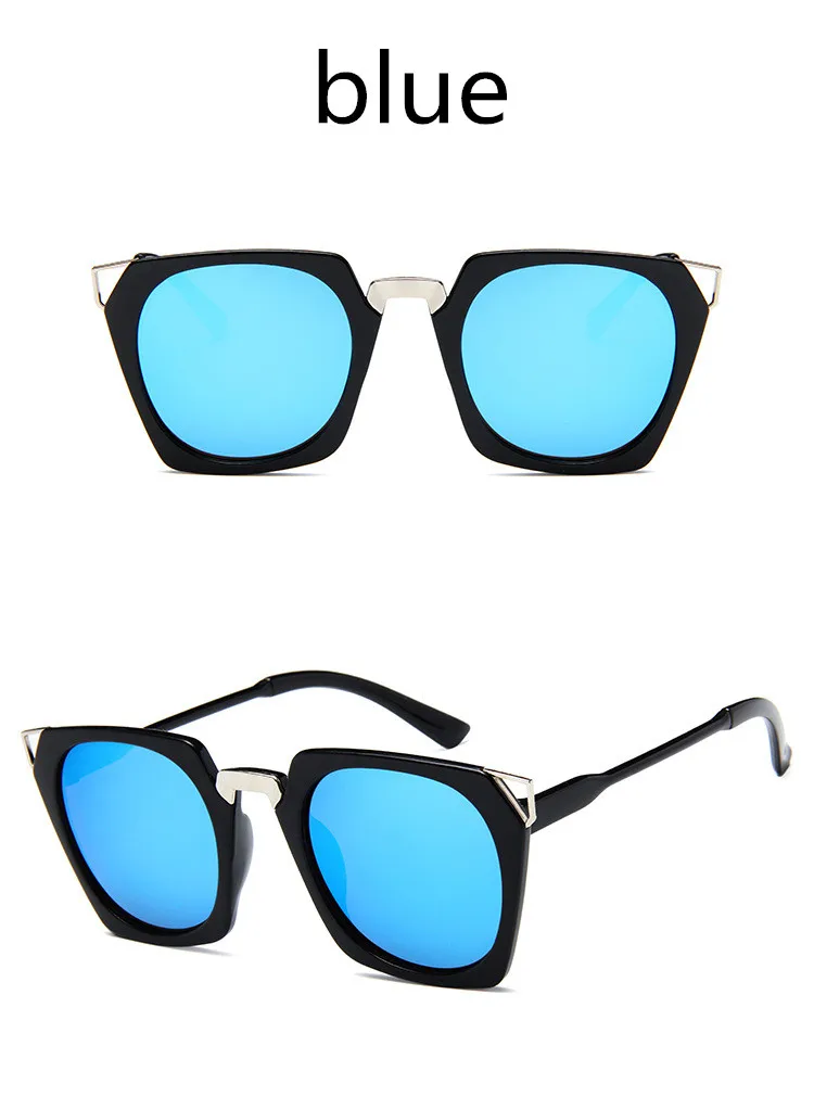 ASUOP2018 new retro cat eye ladies sunglasses luxury brand square men black fashion glasses UV400 large box personality colorful goggles (10)