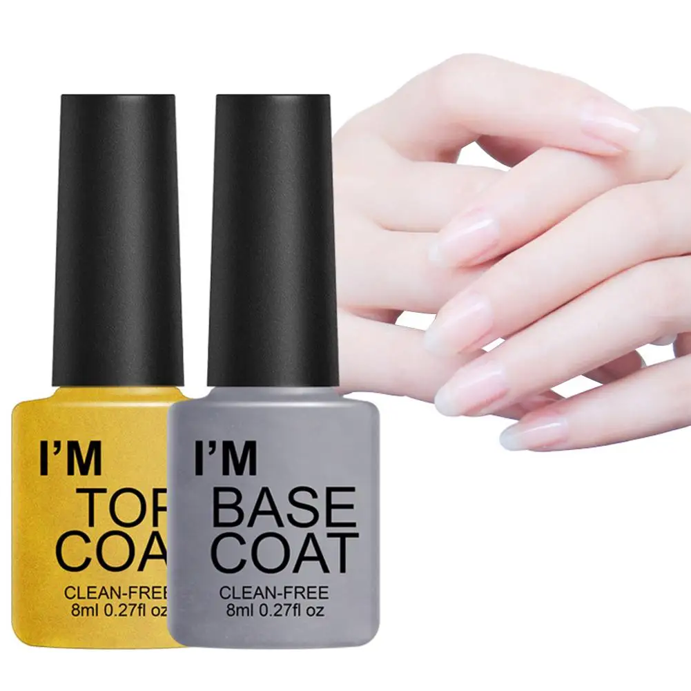 

Nail Art Top/Base Coat Long Lasting No Clean Soak off LED UV Gel Polish Lacquer