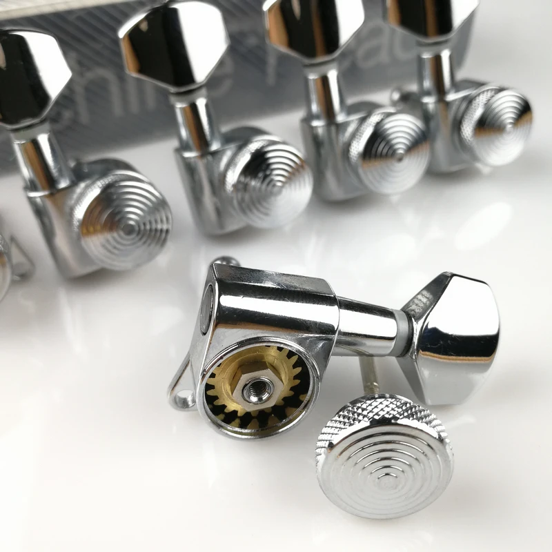 New Chrome Guitar Locking Tuners Electric Guitar Machine Heads Tuners JN-07SP Lock Silver Tuning Pegs ( With packaging )