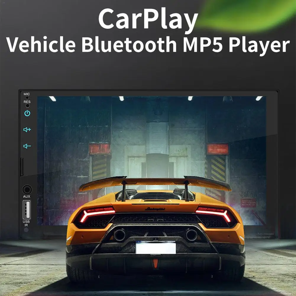 7 дюймов Apple Carplay Автомобиль Bluetooth MP5 плеер сенсорный экран автомобиля FM Радио стерео AUX RCA аудио подходит Android/IOS подключение изображения