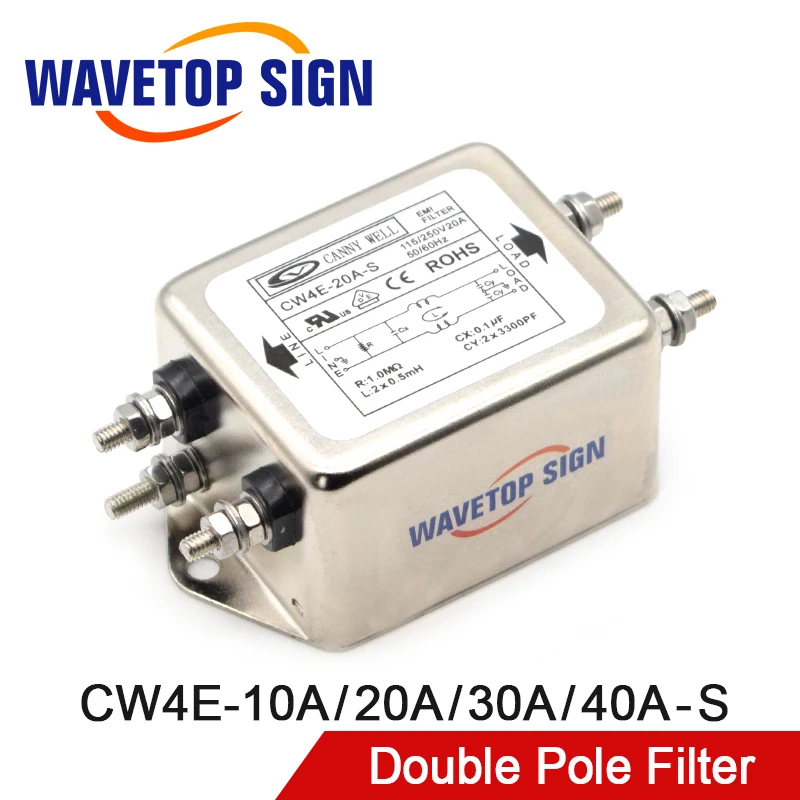 CANNY Power EMI Filter CW4E 10A 20A 30A 40A S однополюсный соединитель фильтра однофазный