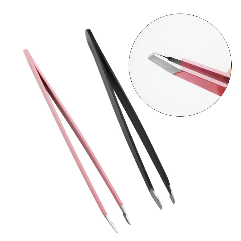 Stainless Steel Eyelash Tweezers Makeup Tool