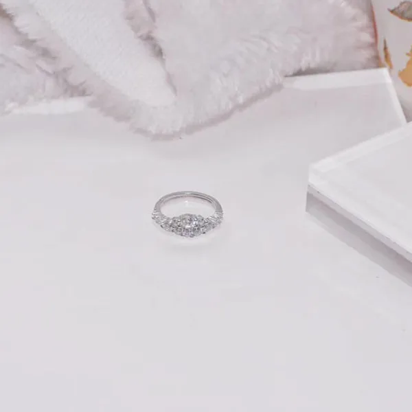 Дизайнерские Модные ювелирные изделия из стерлингового серебра 925 пробы, регулируемые вечерние кольца с кубическим цирконием 3а