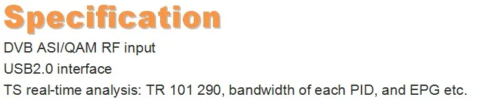 USB TS Анализатор(ASI+ DVB-C RF in, USB2.0, программное обеспечение для ПК, windows XP/2000) радио и ТВ Вещательное оборудование sc-7101