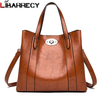 

Casual Women Handbags Large Capacity Tote Bag Famous Brand Pu Leather Shoulder Bag Female Simple Crossbody Bags for Women 2019