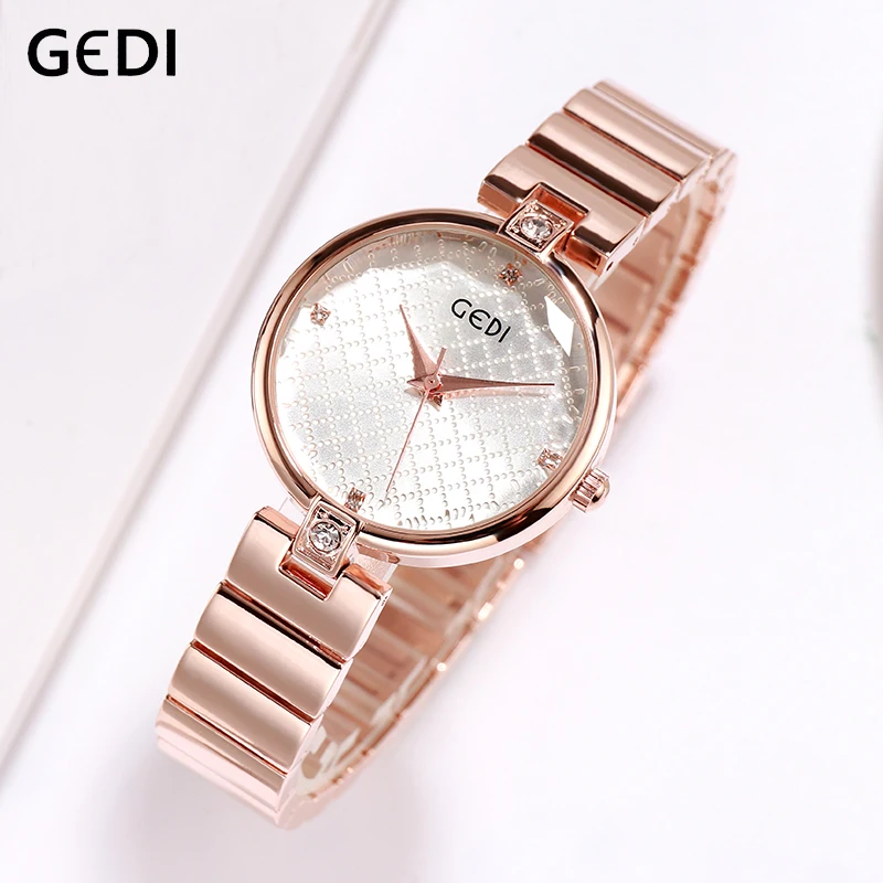 GEDI наручные часы для женщин часы Элитный бренд сплав женские часы кварцевые для женщин часы Relogio Feminino Montre Femme Топ Мода