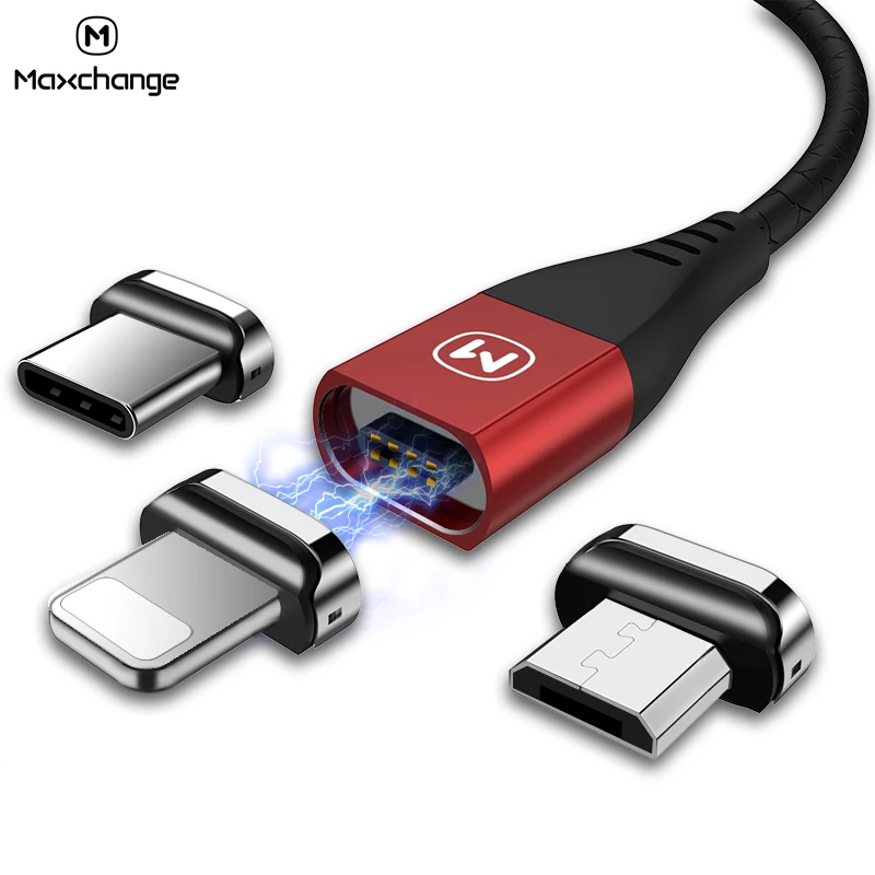 

3A Magnetic USB Cable For iPhone Magnet Micro USB Cable Fast Charging Charger Type-C Type C Cable Mobile Phone Data Cable Cord