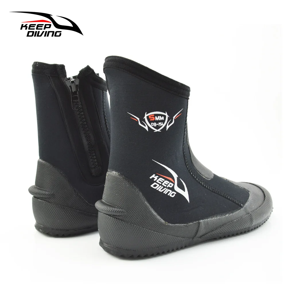 KEEP DIVING 5MM Neoprene Scuba Diving Boots Water Shoes Vulcanization Winter Cold Proof High Upper Warm Fins Spearfishing Shoes 3