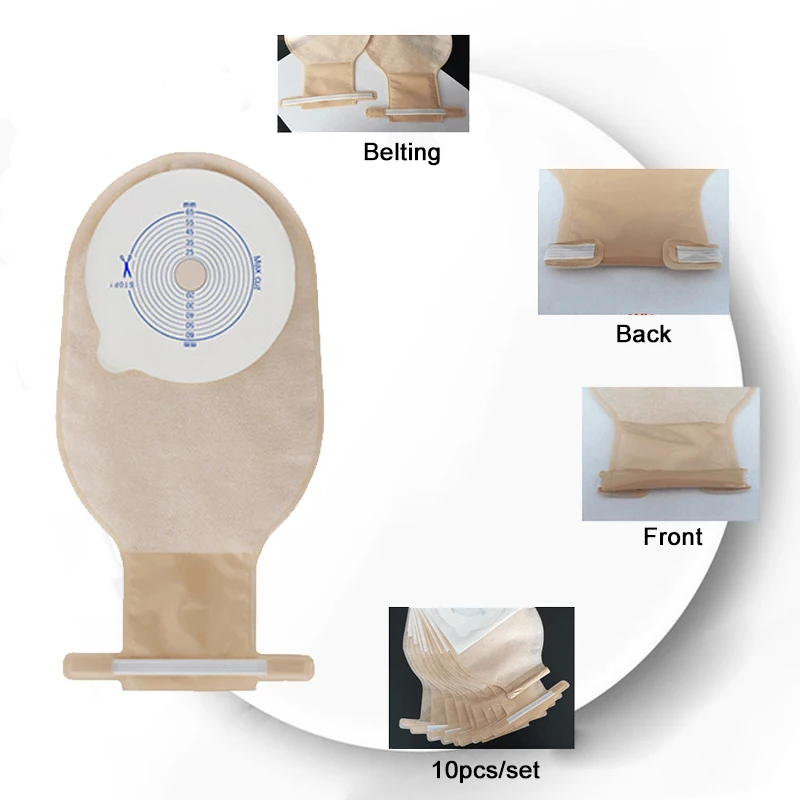 10 шт./кор. одноразовый мешок для колостомии дренажный анти-аллергический дышащий Feces мочи Коллекция фистула мешок для хирургического ухода за стомой