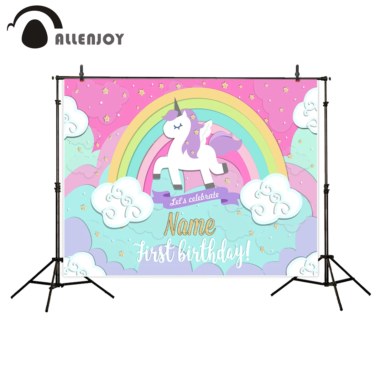 Allenjoy фоны для фотосъемки с изображением единорога радуга детский душ