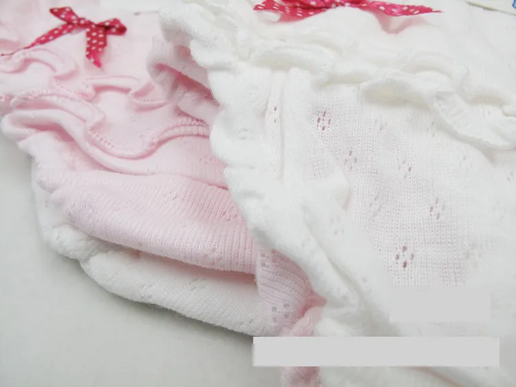 2 piece/lot Baby Clothing cotton Wood ear Bow Pink and white Girl Underwear 0-2 years old Newborn baby girl shorts Underwear 19