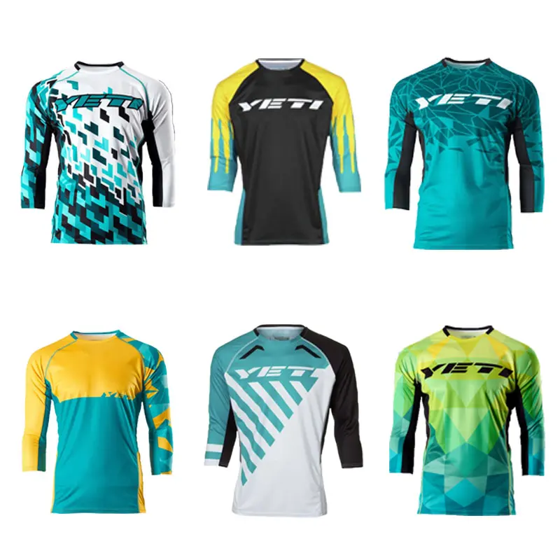 

2019 New Motocross Clothes Men Spring Half Sleeve Quick Dry Motocross Jersey Green Motorcycles T-shirt Motocross Team Jersey Top