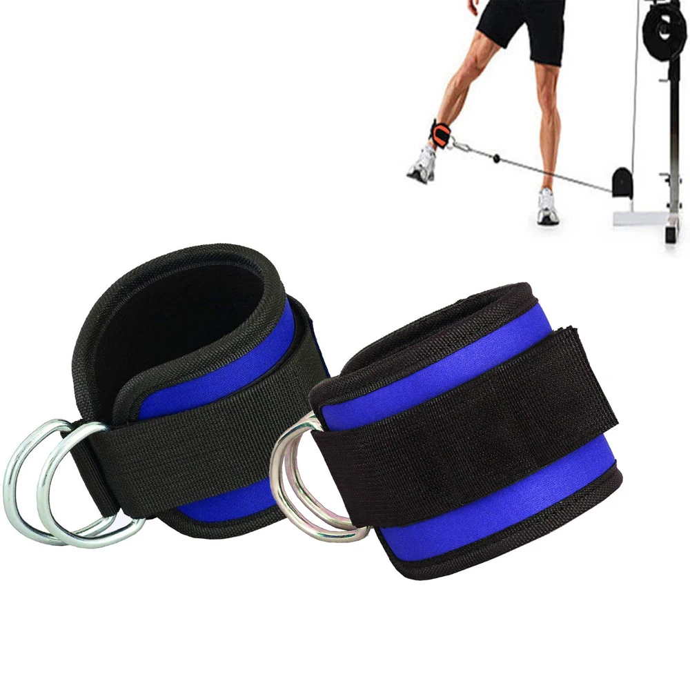 1 Pair Crossfit Ankle Cuffs Resistance Bands Latex Elastic Bands For Fitness Leg Training Pilates Home Workout Gym Equipment