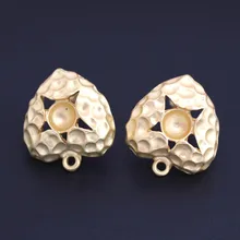 Серьги-столбы соединители Linker Висячие на качественном матовом золотом серебряном цвете металл, сердечки DIY женские серьги делая 5 цветов