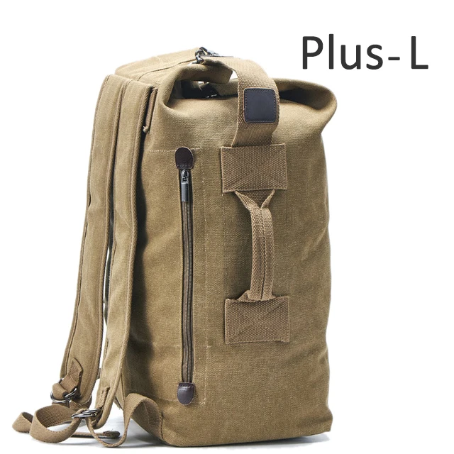 Большая Вместительная дорожная сумка для скалолазания, тактический военный рюкзак, женские армейские сумки, Холщовая Сумка-мешок, спортивная сумка на плечо, мужская сумка XA208WD - Цвет: khaki big Plus