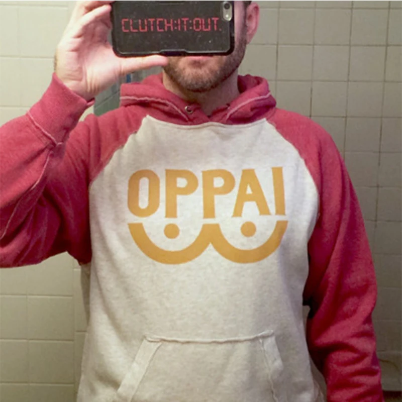 Free Shipping Hooded Long Sleeve  Cotton Blended One Punch Man Saitama Oppai hoodie Hooded Man and Women Cosplay Sweatshirt