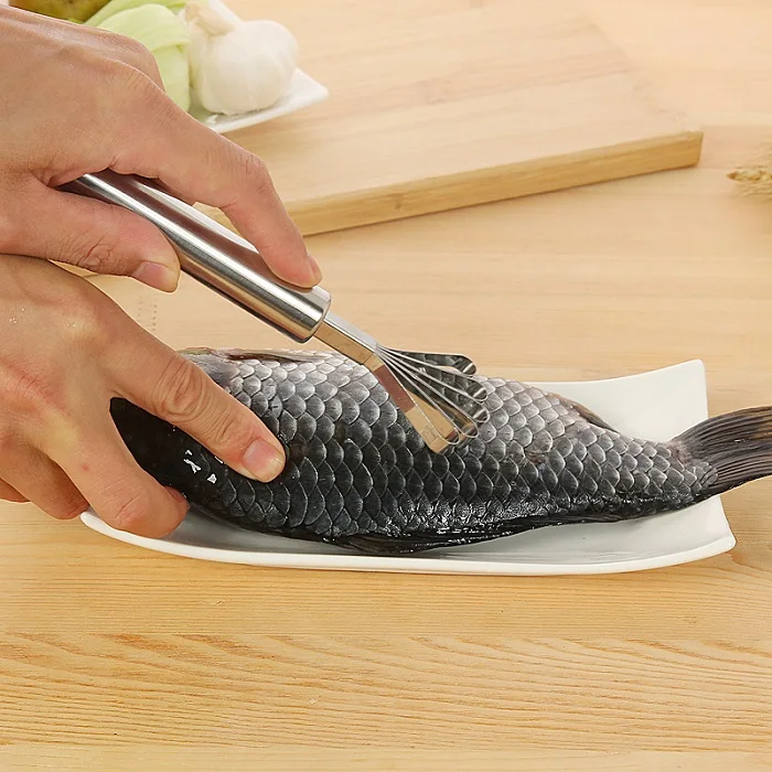 Нержавеющая сталь рыбочистка чистки рыбы скребок для удаления очиститель кокосовое Ножи бритвы Терка Кухня инструменты аксессуары