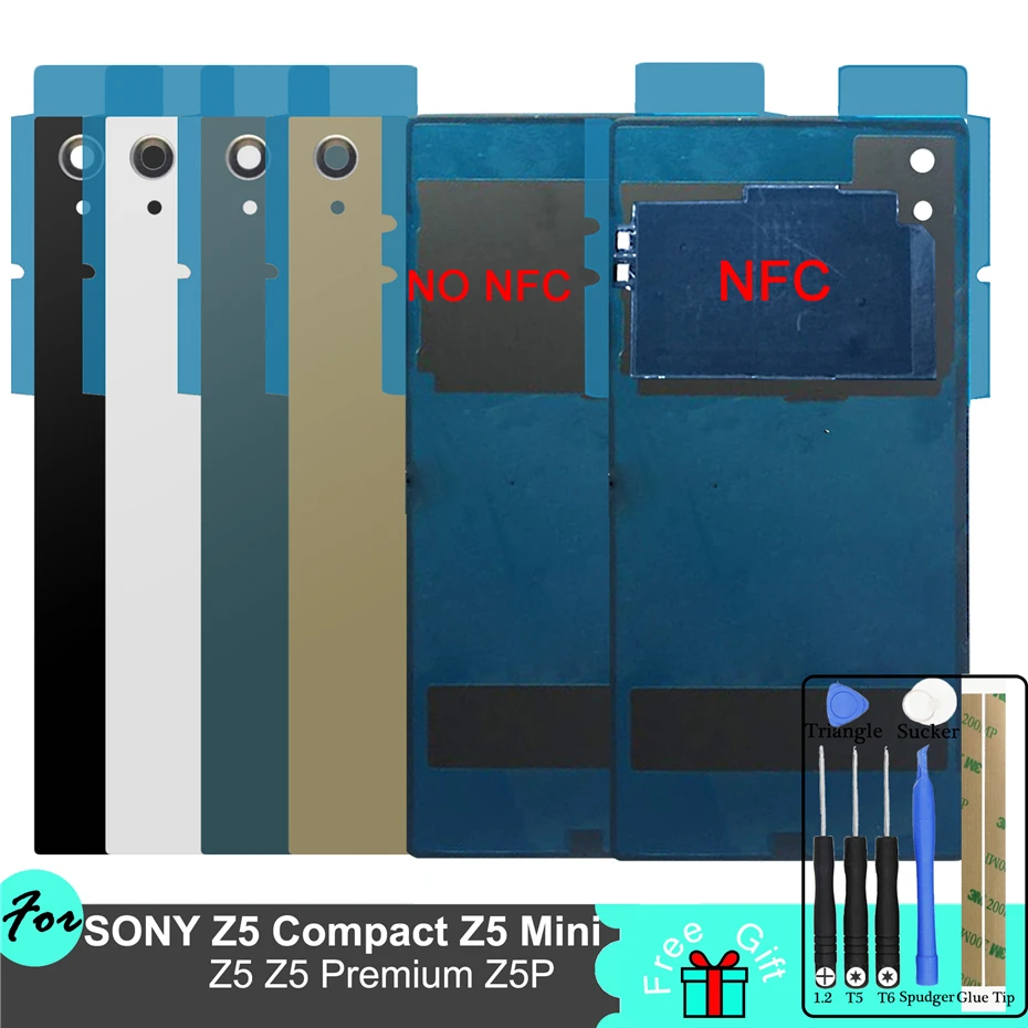 

Battery Door Panel Parts Back Case Cover Housing For Sony Xperia Z5 E6603 E6683 & Z5 Premium Z5 Plus E6883 NFC Replacement