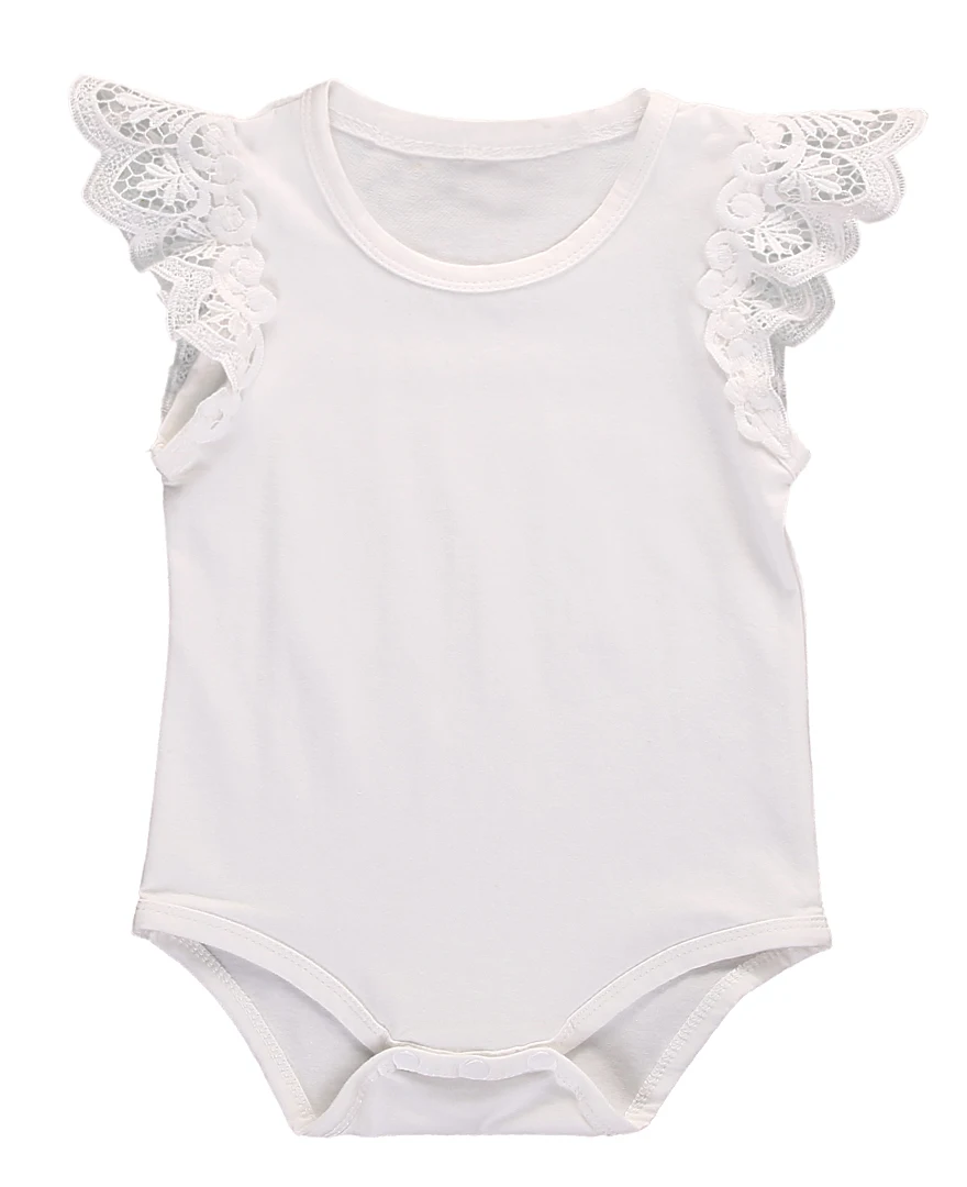 

2017 new arrival Summer Newborn baby clothing Toddler Baby Girl Clothes baby Bodysuits Lace short sleeve Jumpsuits Outfits