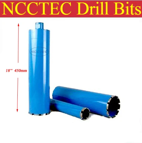 

220mm*450mm NCCTEC crown diamond drilling bits | 8.8'' concrete wall wet core bits | Professional engineering core drill