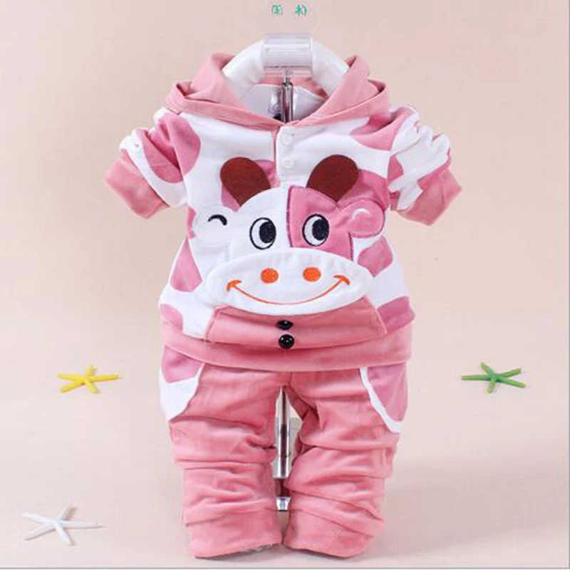 Детская картонная бархатная одежда на осень и весну новый Детский костюм