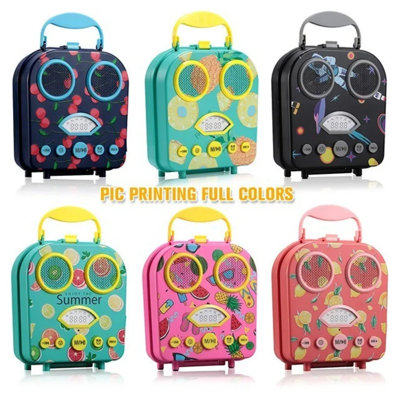 

Portable Bluetooth Kids' Summer Beach Mp3 Speaker Wireless Waterproof Speaker Boy Girl Bag Strap Power Banker With Microphone