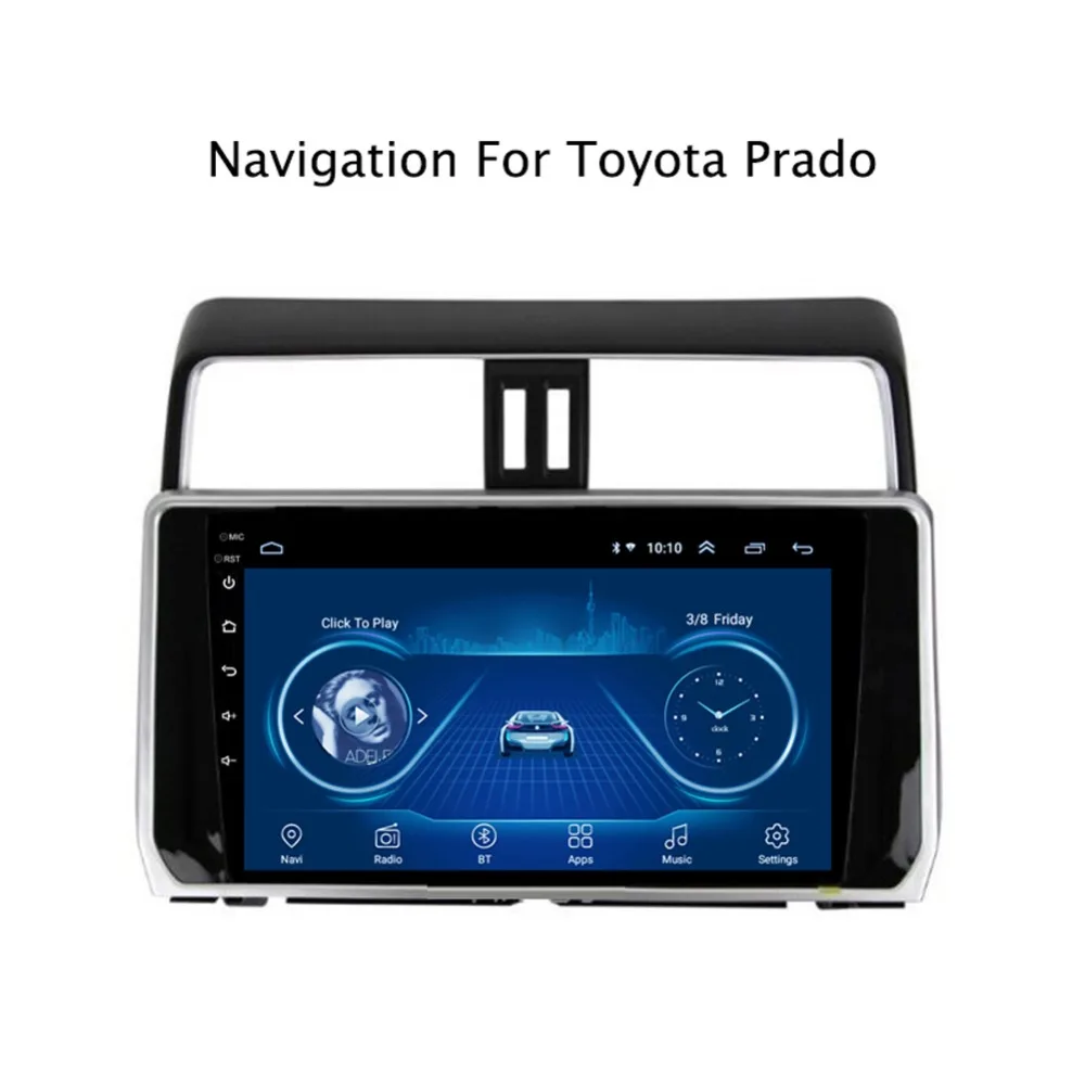 Sale Super Slim Touch Screen Android 8.1 GPS Navigation for toyota prado 2018 car radio headunit tablets Stereo Multimedia Bluetooth 1