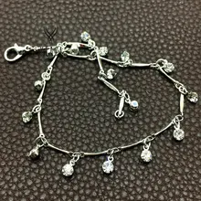 Маленький колокольчик ножной браслет розовое золото и Титан Сталь для женщин Девушка любовник ножной браслет модная цепочка на ногу ювелирные изделия