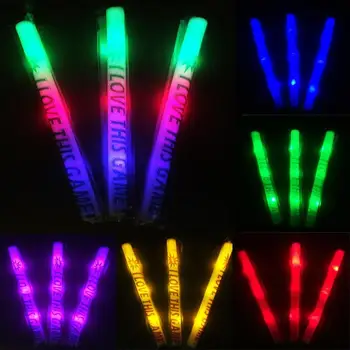 

6 Pcs Led Foam Stick Colorful Sponge Glow Sticks Rally Rave Concert Parties Cheering Tube Glow Baton Wands Flashing Sponge Toy