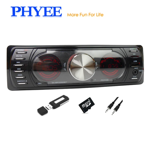 Buy PHYEE 1 Din Double Screen Car Radio Bluetooth